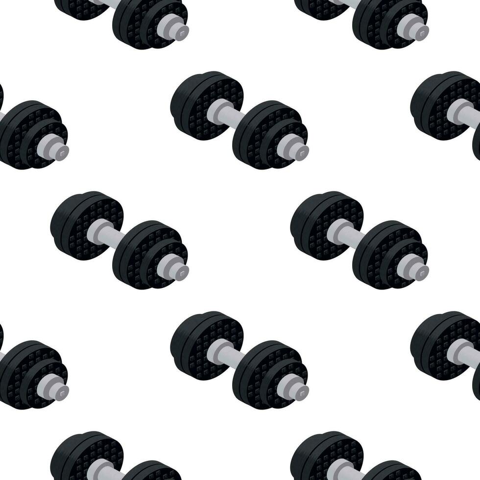 isométrica modelo de mancuernas vector