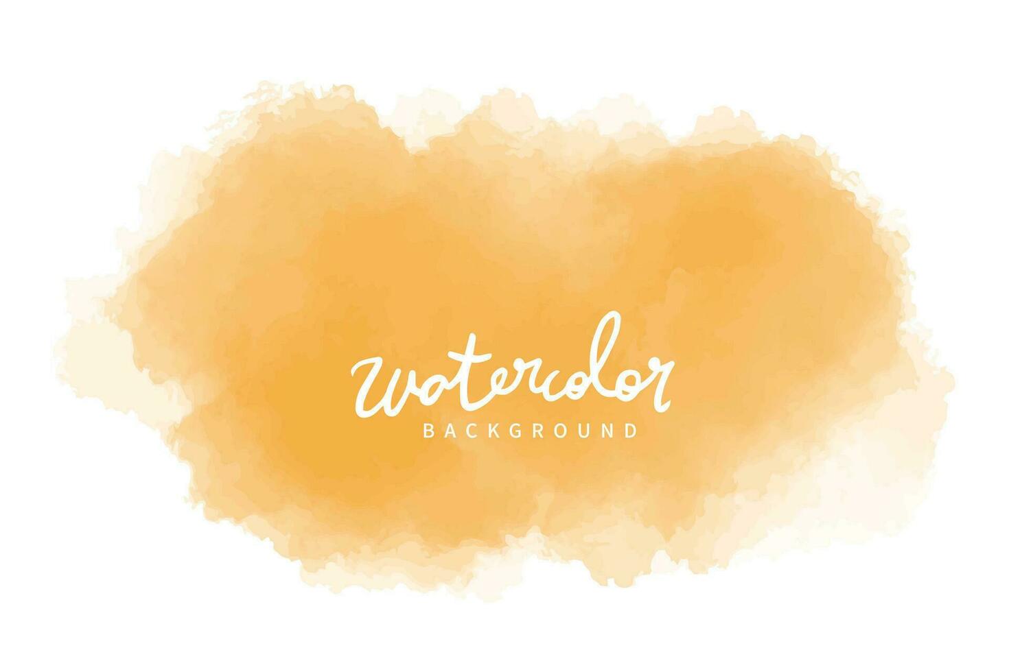 orange watercolor paint stroke background vector illustration