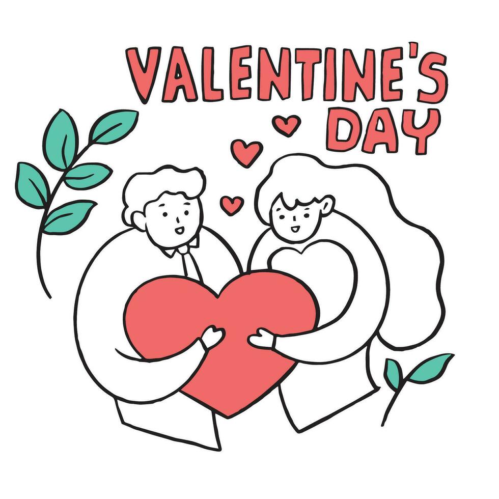 Valentine style minimalism design. Vector illustration