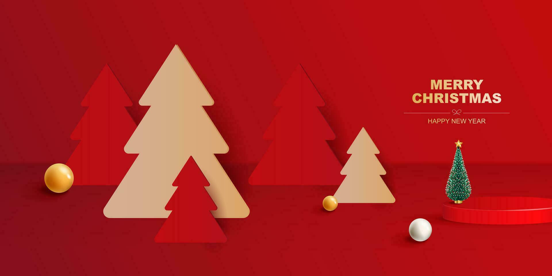 Merry Christmas background vector. Winter Christmas background with xmas. vector