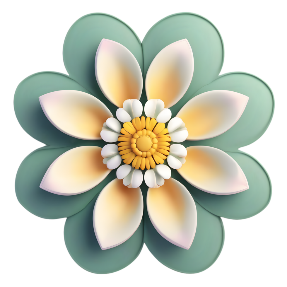 A cute colorful flower. AI-Generated. png