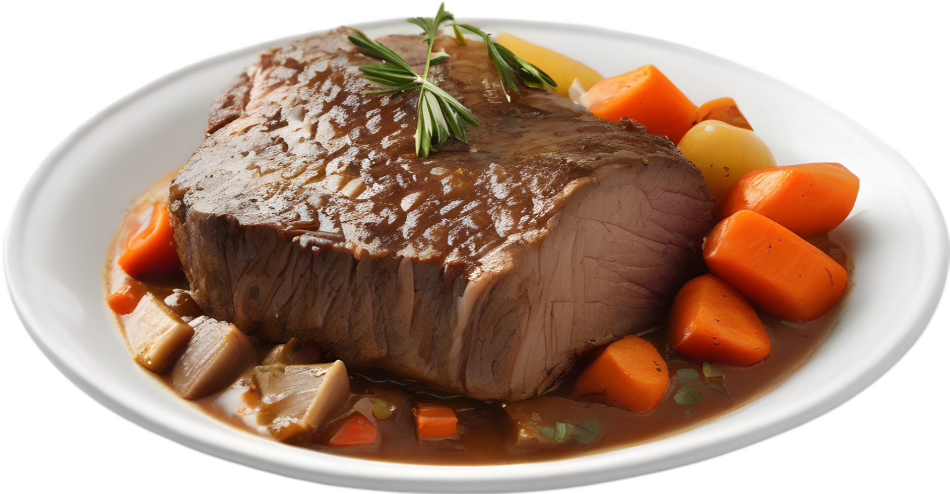 Image of Delicious-looking Pot roast. AI-Generated. png