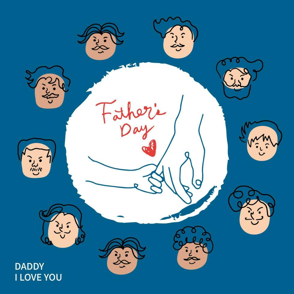 Vector illustration of joyous celebration of Happy Father's Day