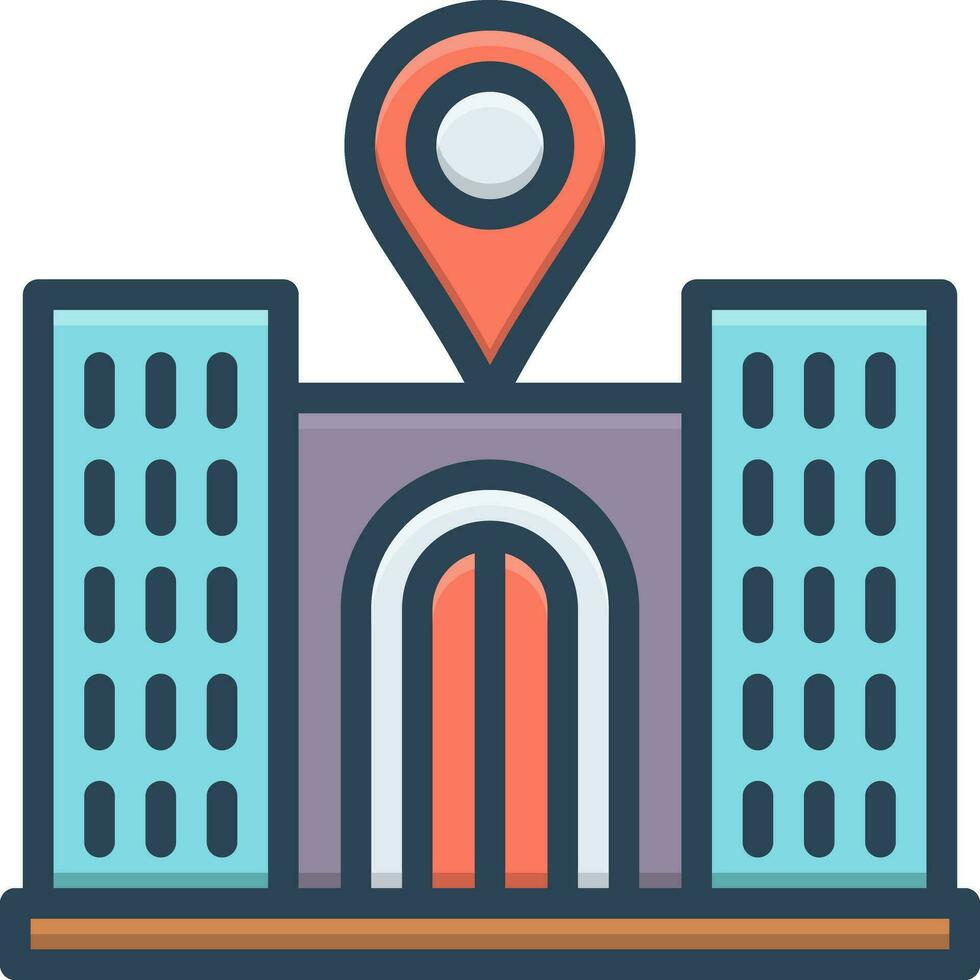 color icon for visiting vector