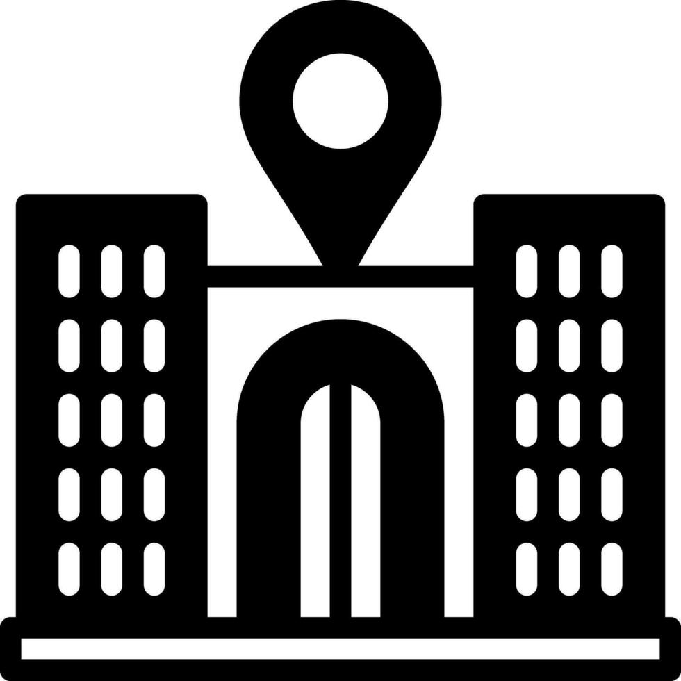 solid icon for visiting vector