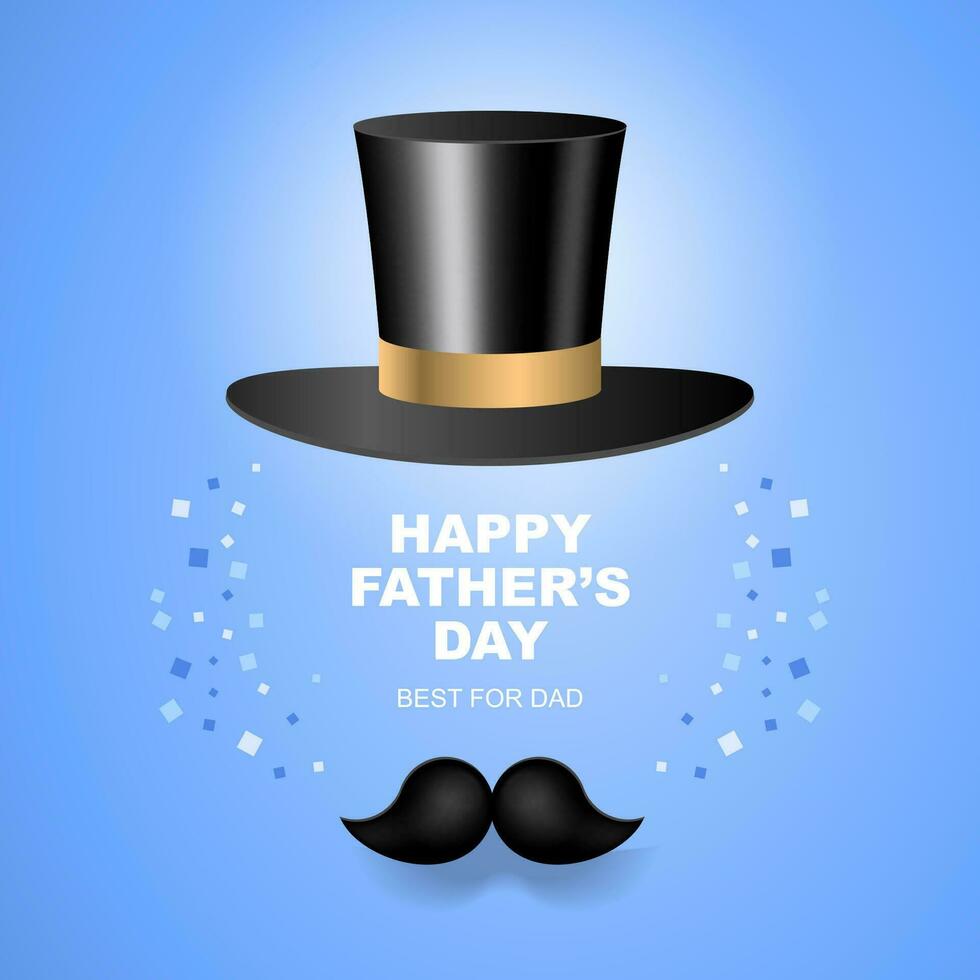 Vector illustration of joyous celebration of Happy Father's Day. 3d rendering.