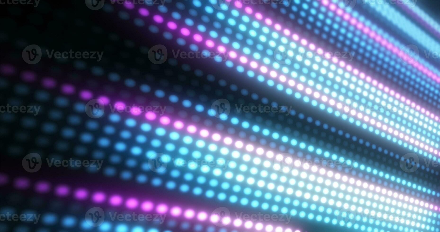 Abstract bright blue background pattern of flying circles of dots and glowing futuristic digital energy magical bright particles photo