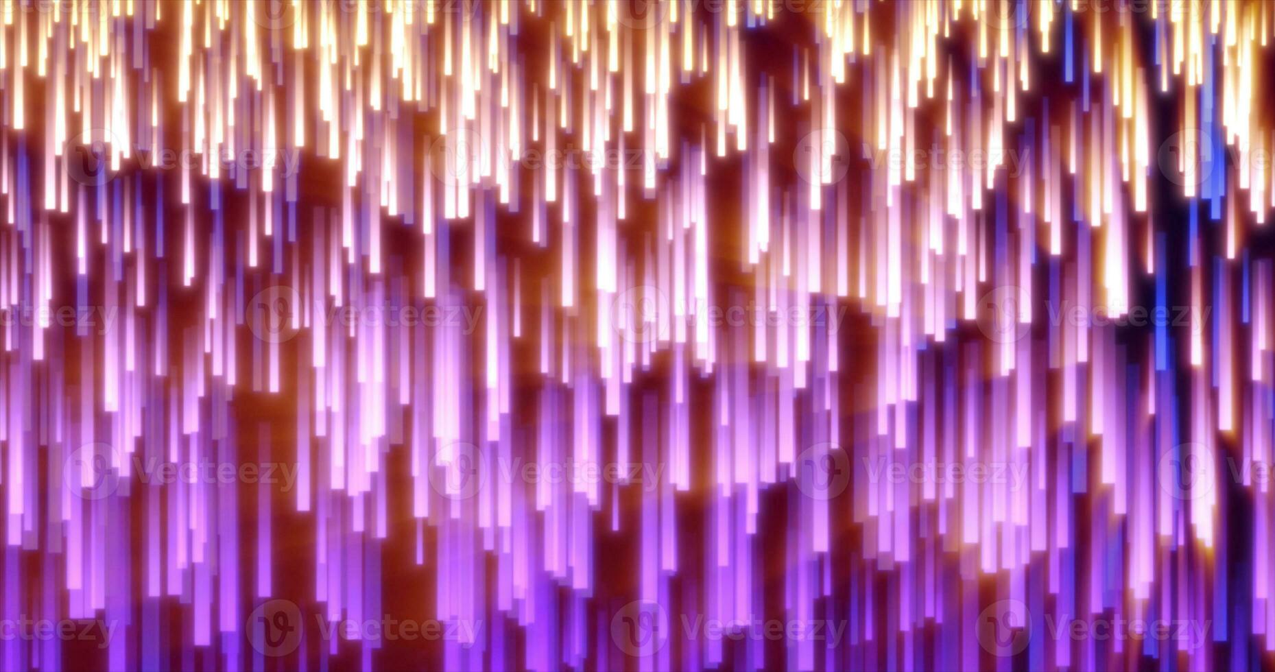 Abstract purple energy glowing lines raining down futuristic hi-tech background photo