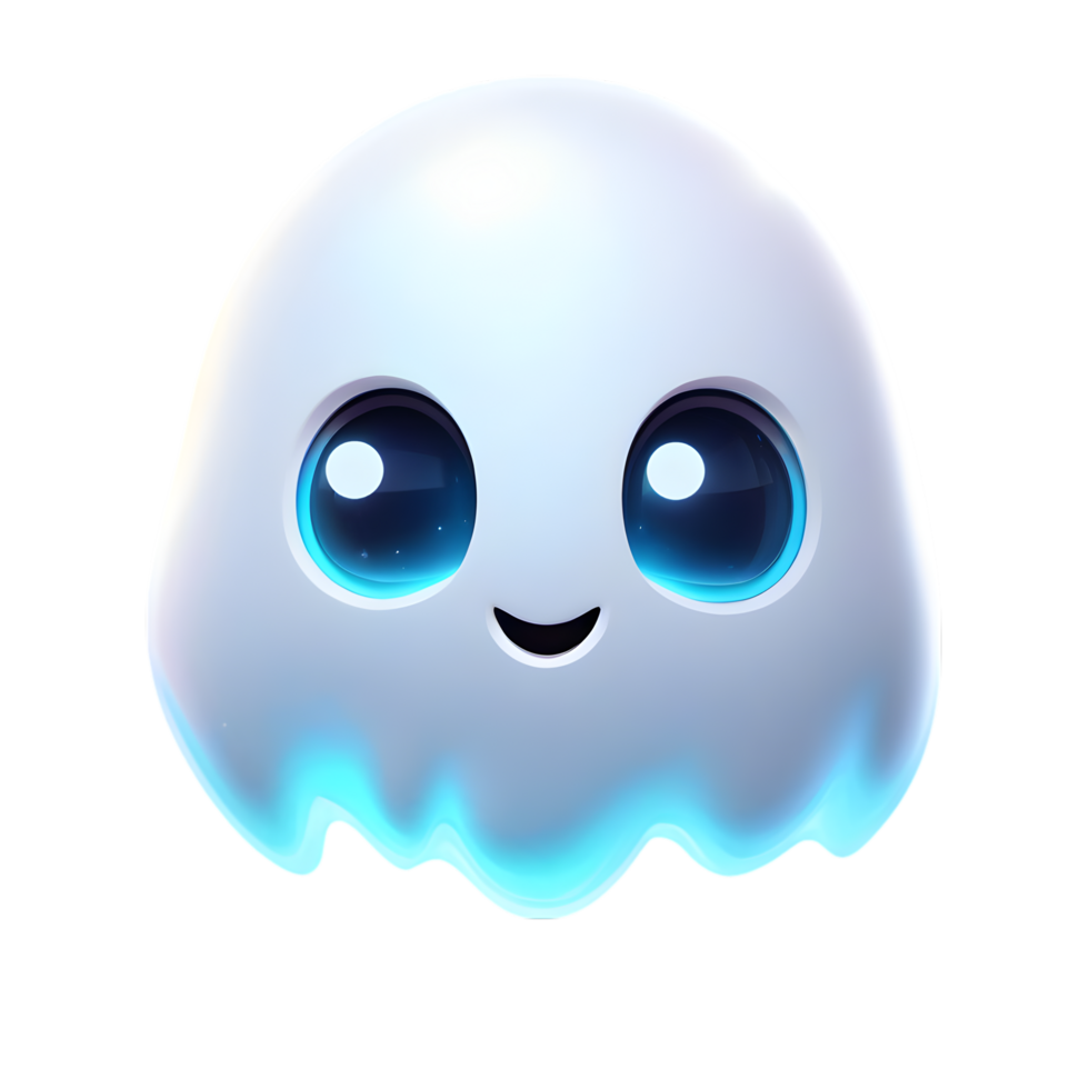 Cute ghost floating in the air. AI-Generated. png