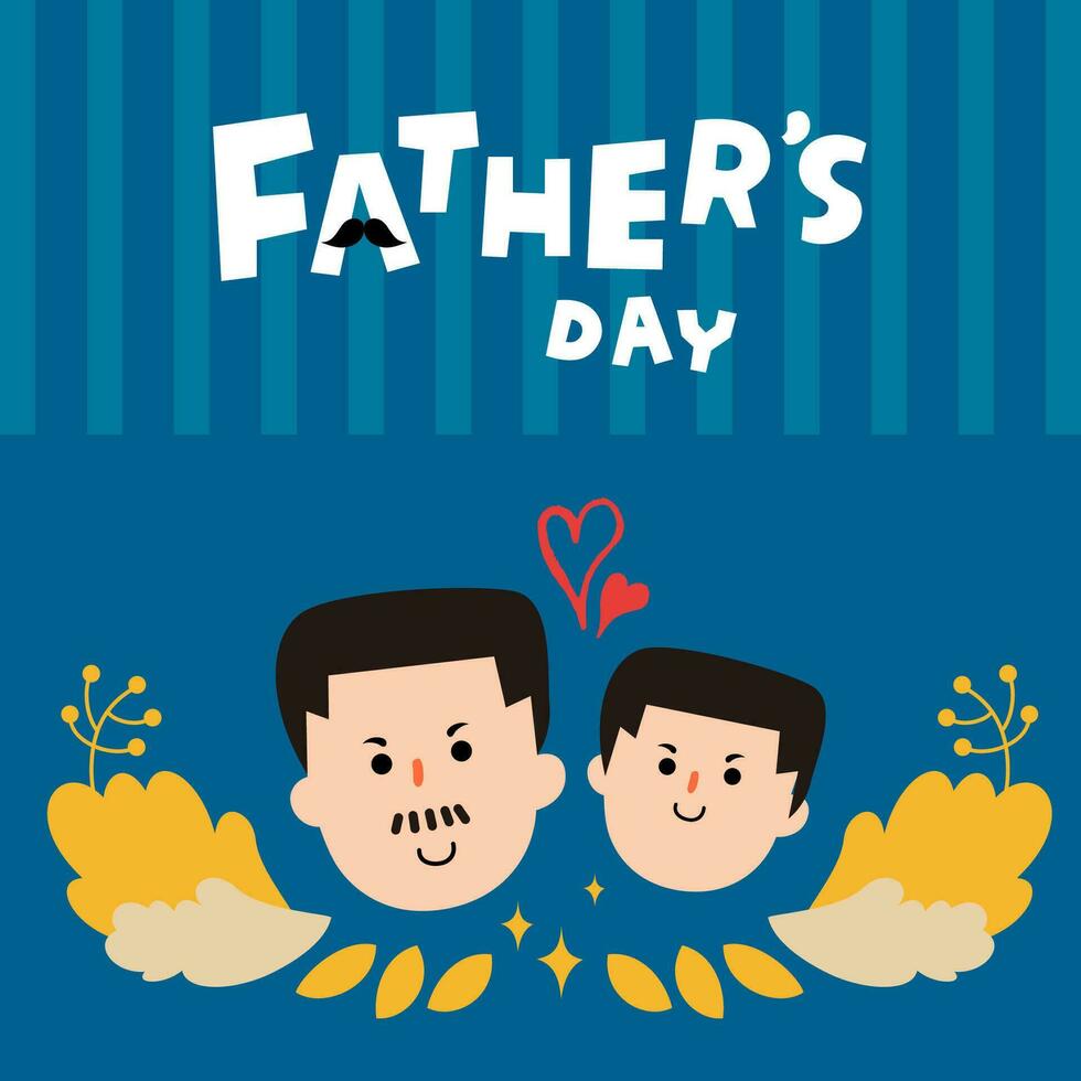 Vector illustration of joyous celebration of Happy Father's Day