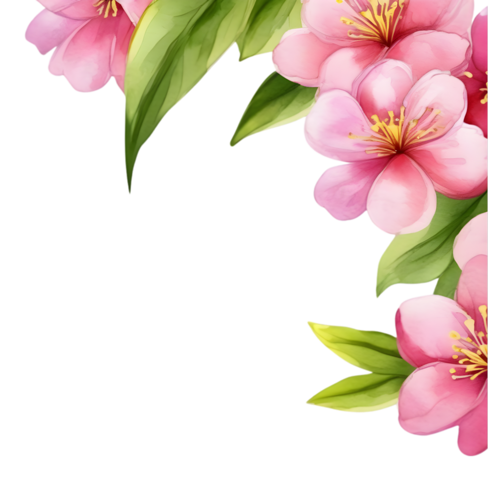Clipart of watercolor paintings of colorful spring flowers, used for decoration. AI-Generated png