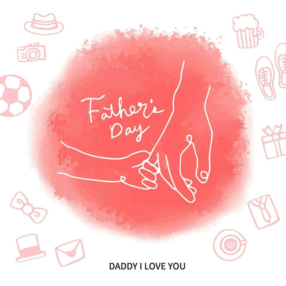 Vector illustration of joyous celebration of Happy Father's Day