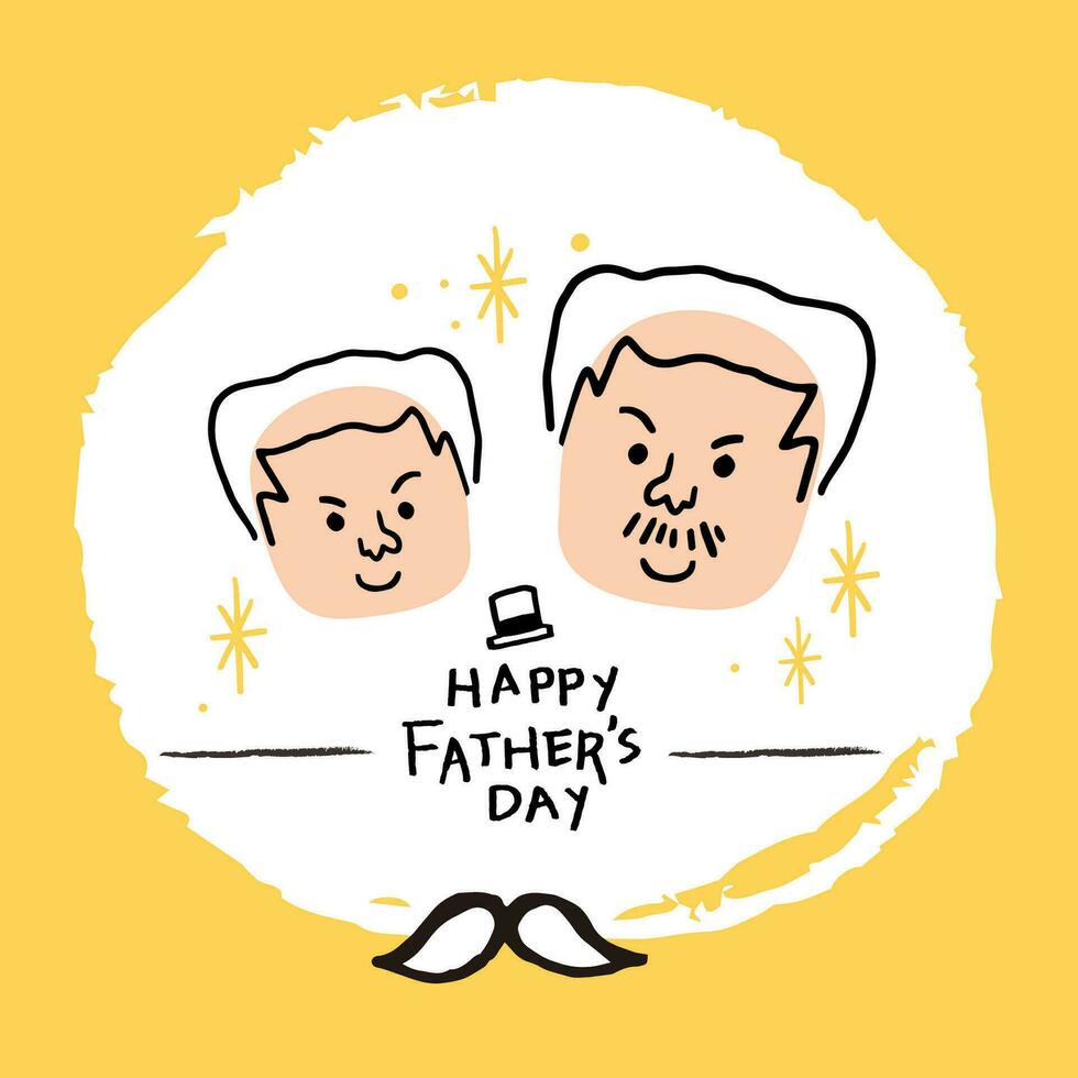 Vector illustration of joyous celebration of Happy Father's Day