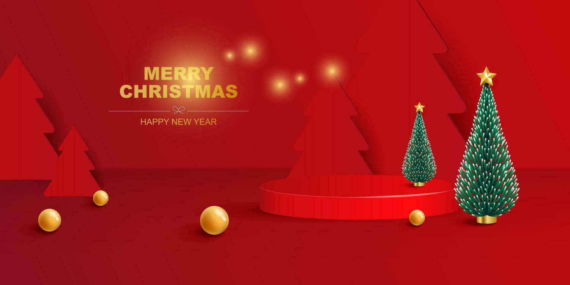 Merry Christmas background vector. Winter Christmas background with xmas. vector