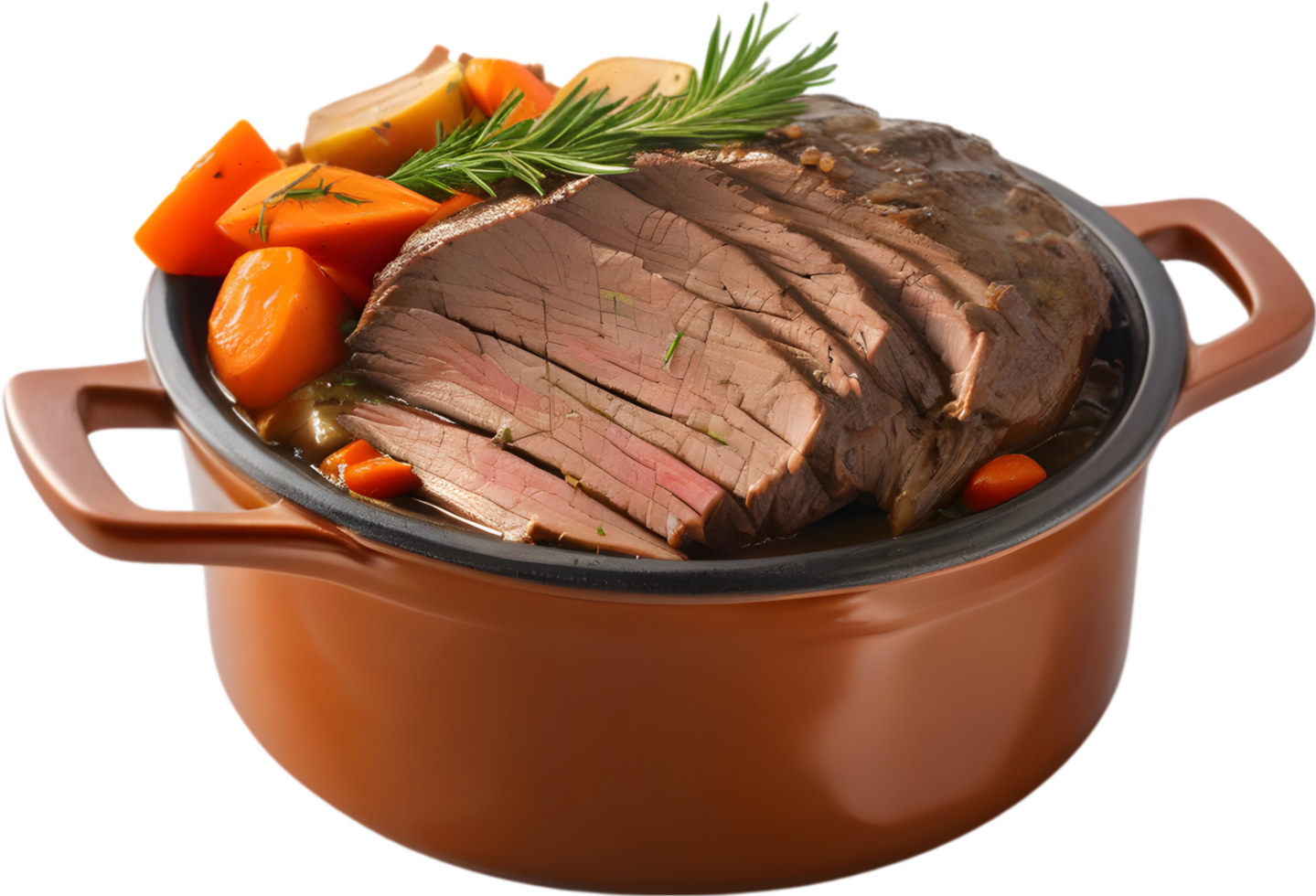 Image of Delicious-looking Pot roast. AI-Generated. png
