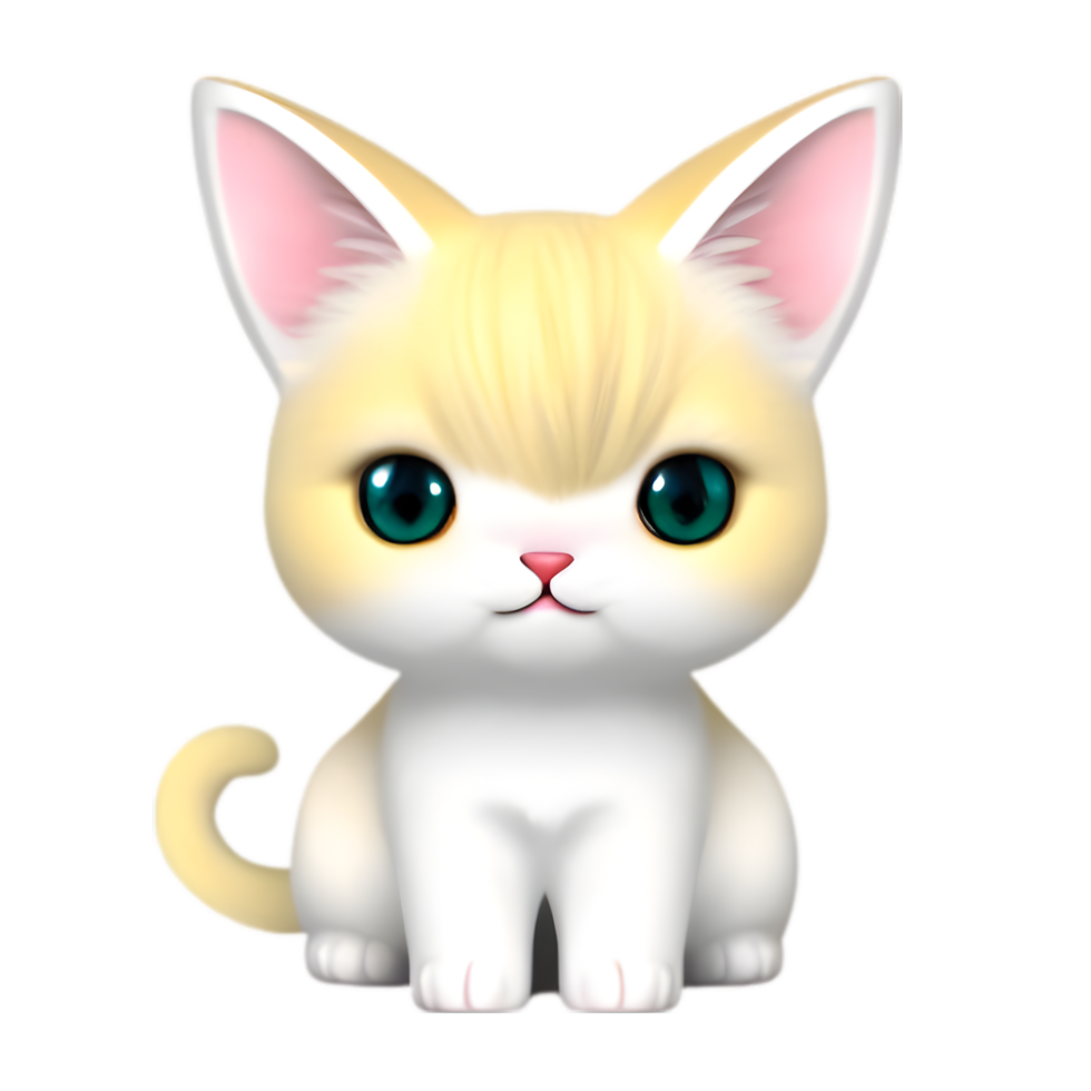 A cute little cat cartoon. AI-Generated. png