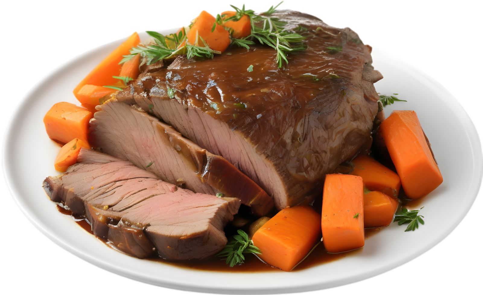 Image of Delicious-looking Pot roast. AI-Generated. png