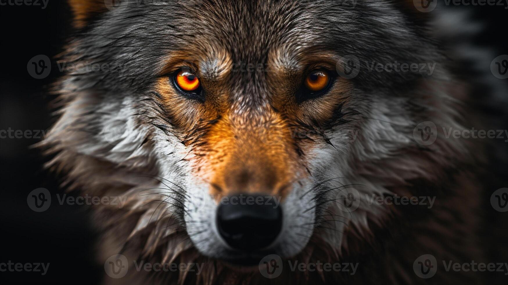 AI Generated Dog lupus canine background forest head wildlife animal white wolf carnivore mammal portrait nature beast face grey predator eye gray wild canis fur photo