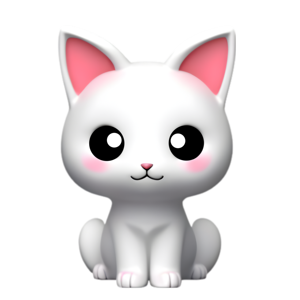A cute little cat cartoon. AI-Generated. png