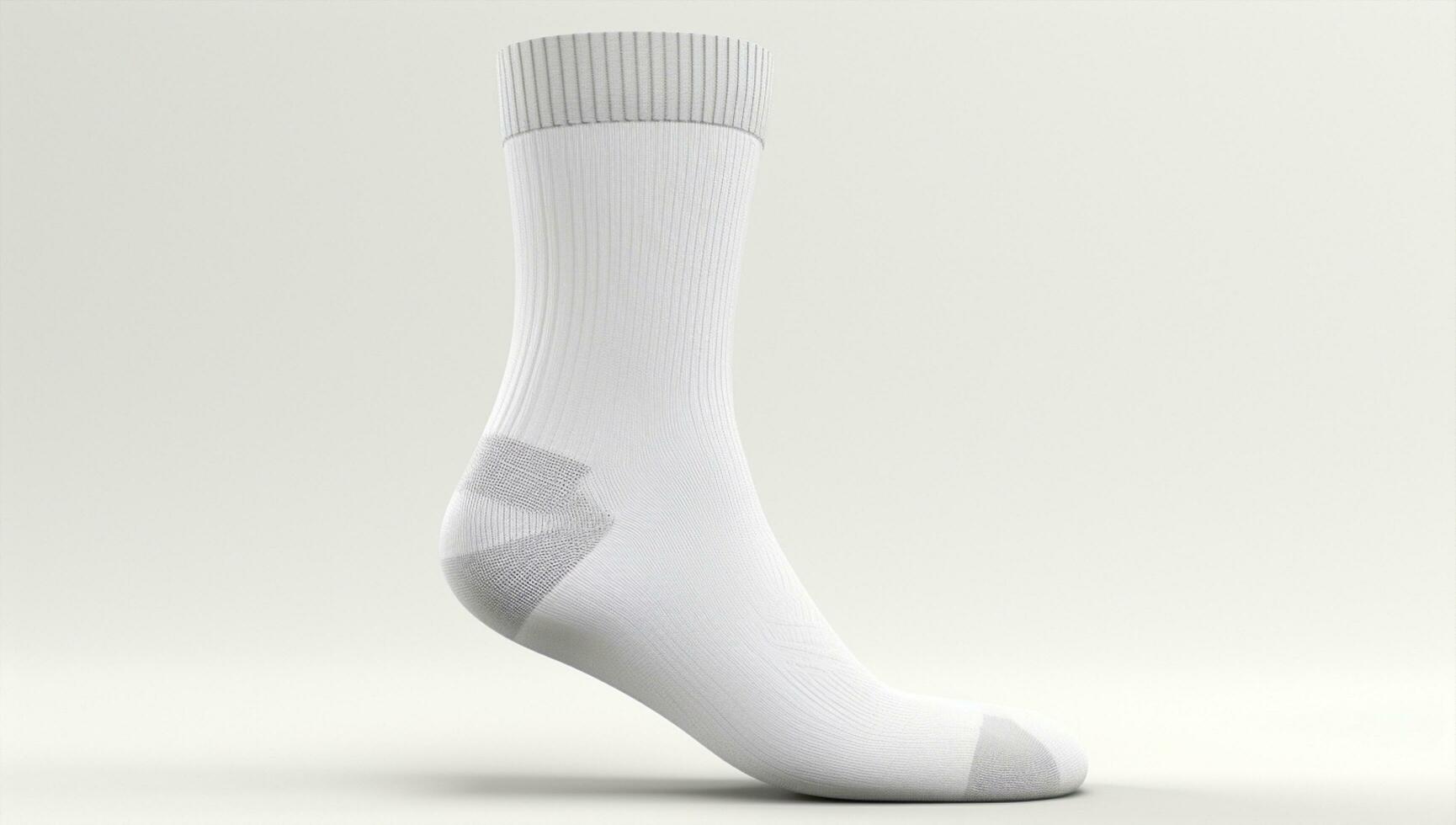 AI Generated Textile cotton socks style ankle clothes male pair isolated fashion fabric soft foot background color sport white wear photo
