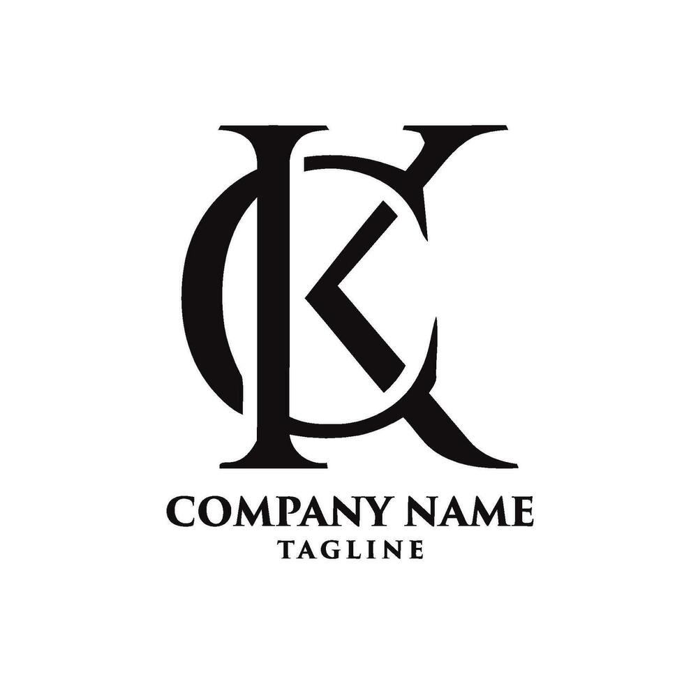ck typography logos design vector