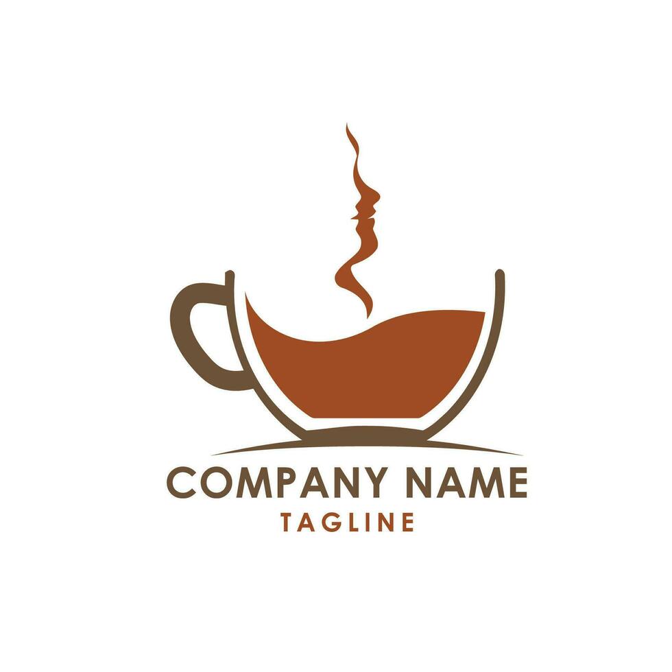 coffee shop logo design vector