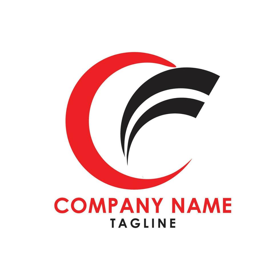 cf typography logo design vector