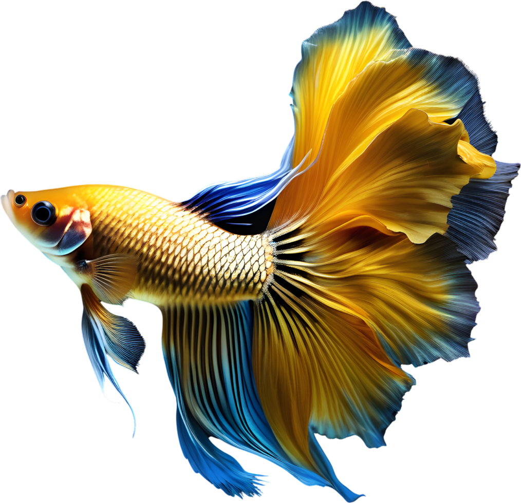 A painting of a Betta fish. AI-Generated. png