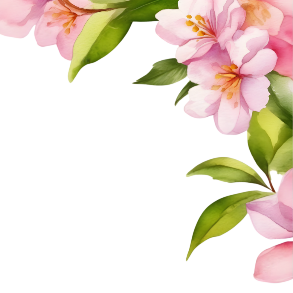 Clipart of watercolor paintings of colorful spring flowers, used for decoration. AI-Generated png
