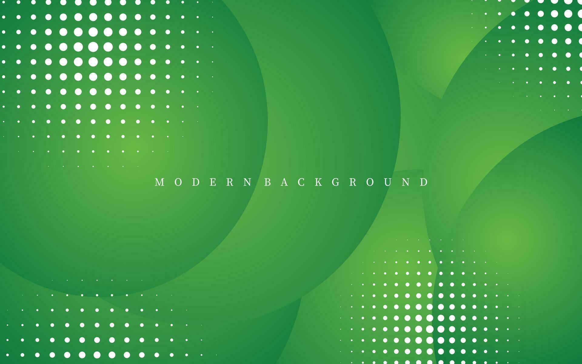Abstract green circle background. Modern green vector background