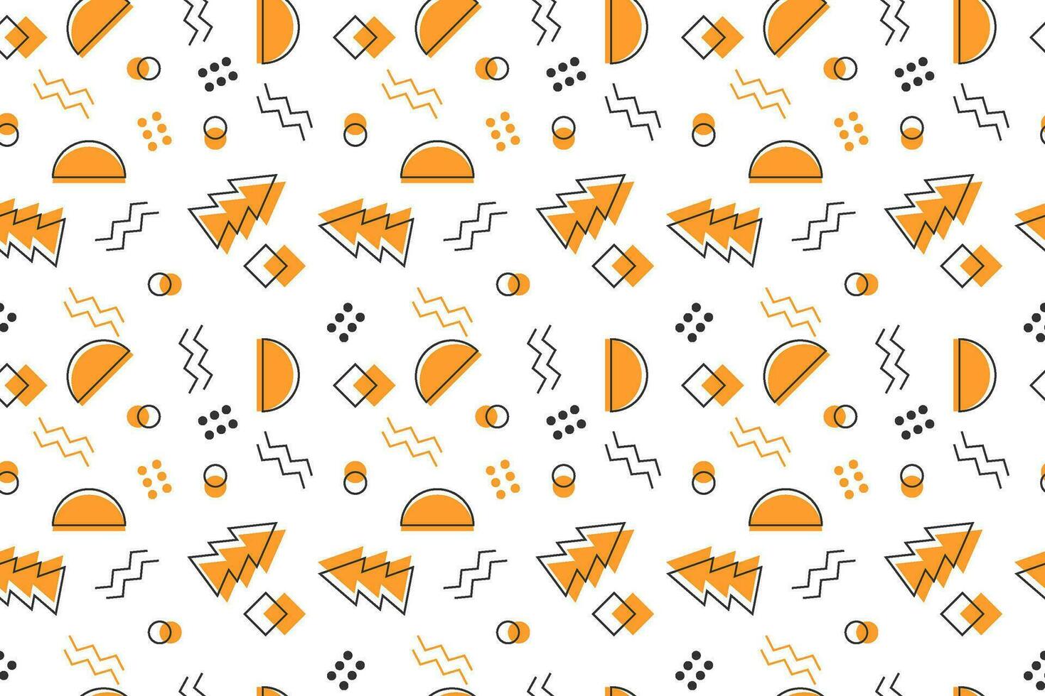 memphis design, flat geometric shape background vector