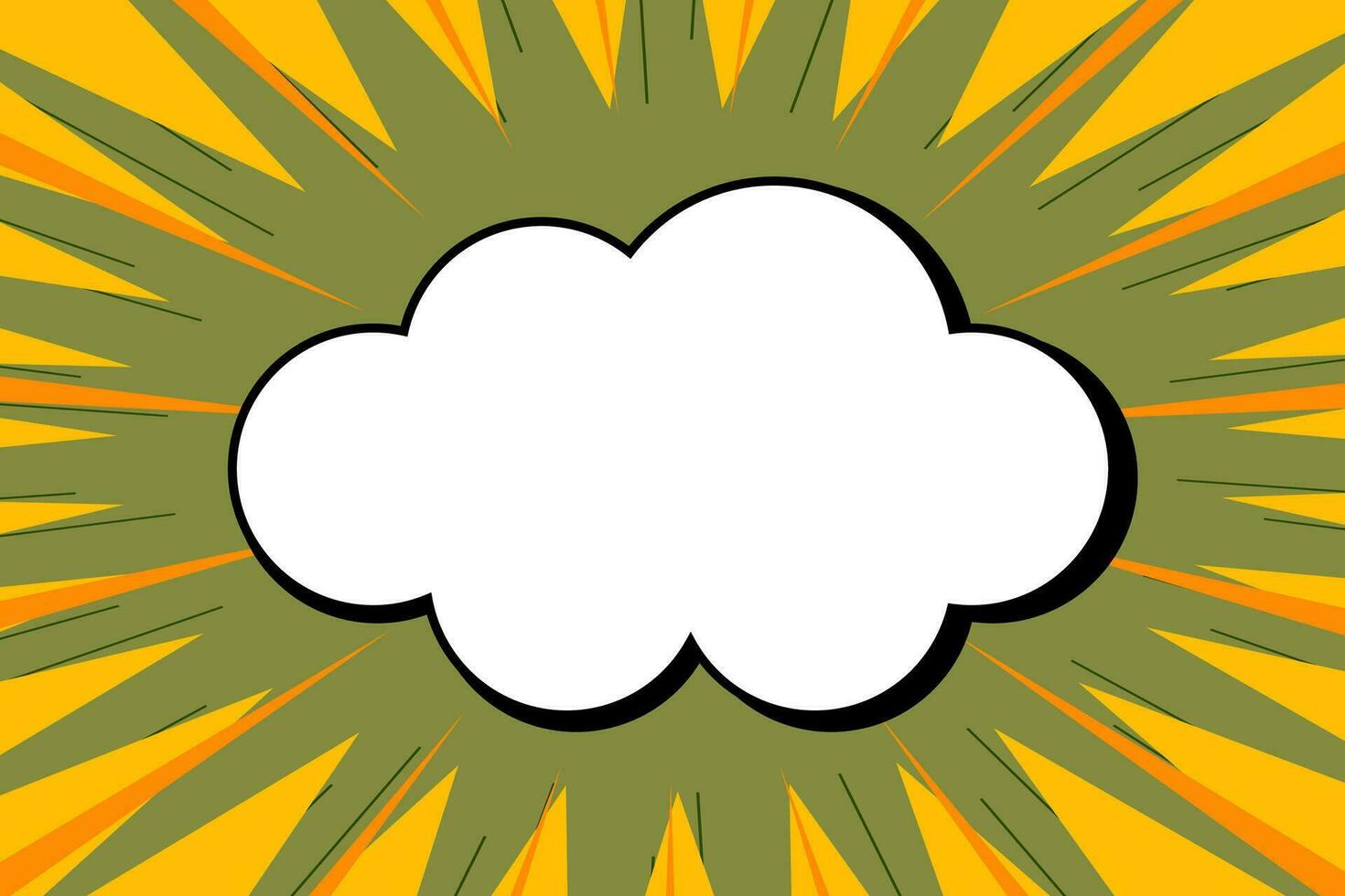 cloud puff comic style background frame vector
