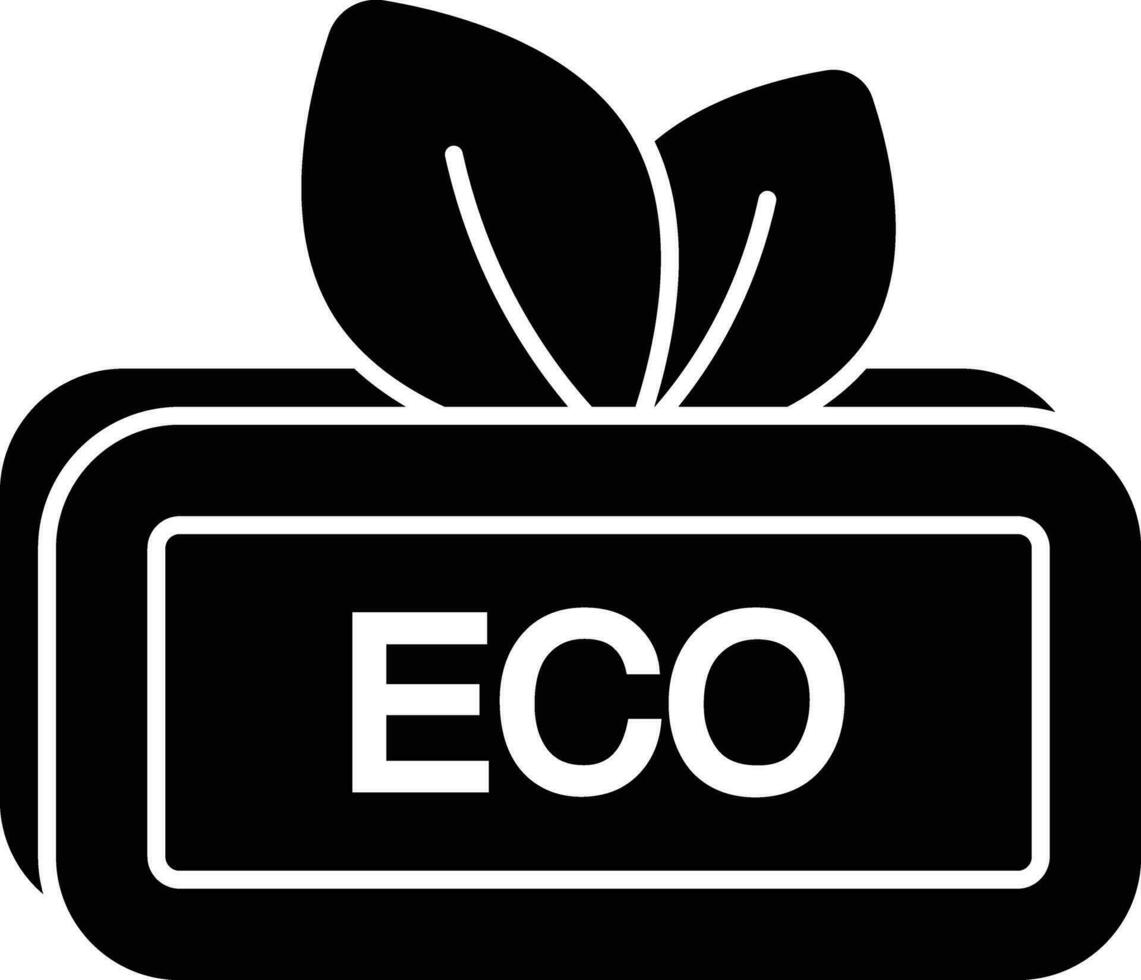 eco glifo icono diseño estilo vector