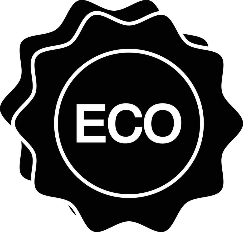 eco sign  glyph icon design style vector