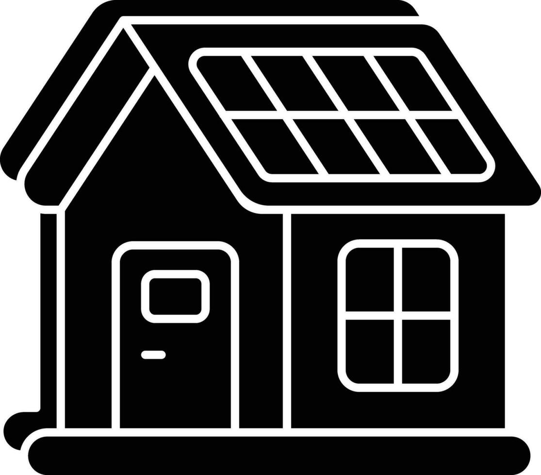 Solar Home glyph icon design style vector