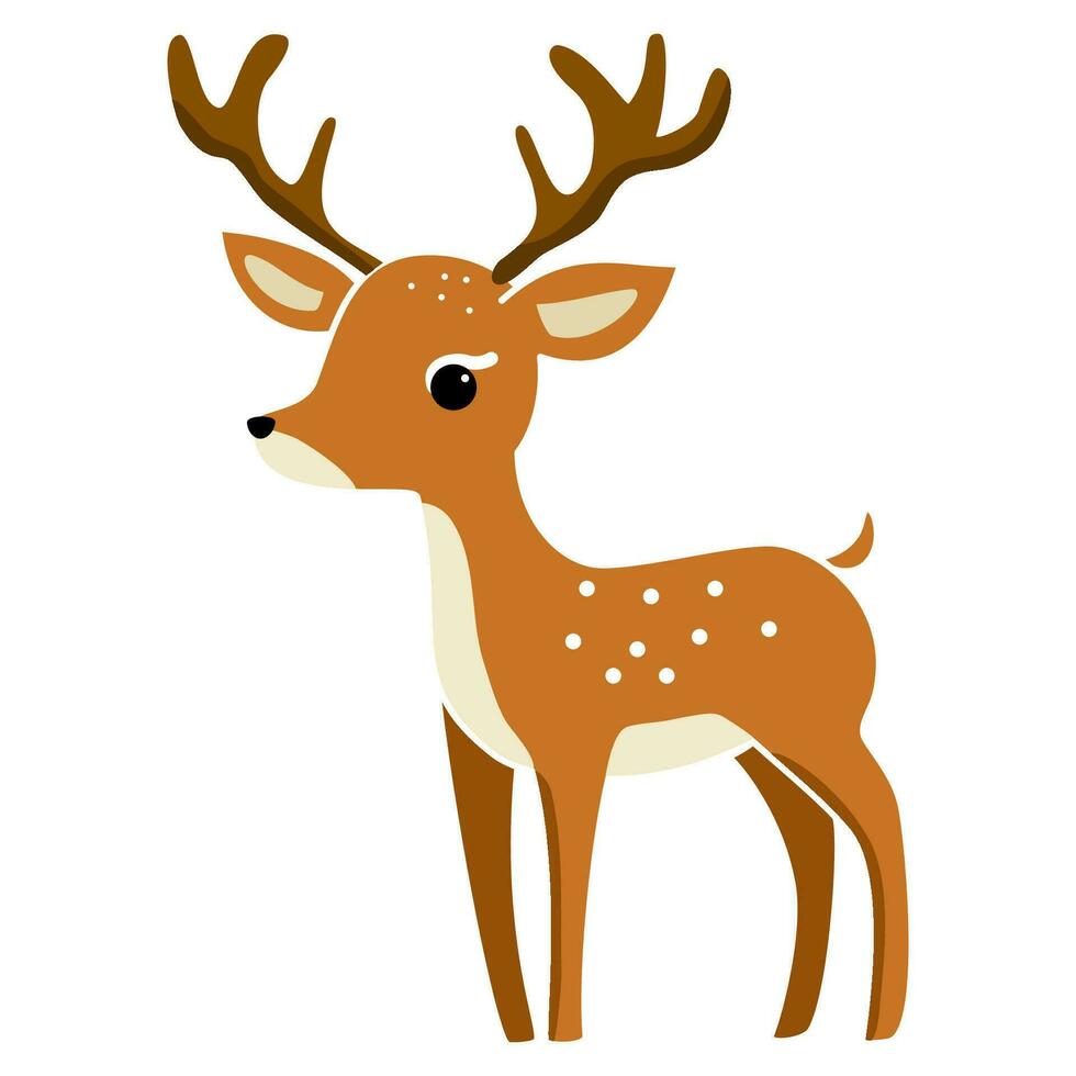 reindeer cartoon christmas vector