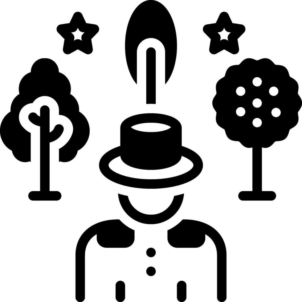 solid icon for ranger vector