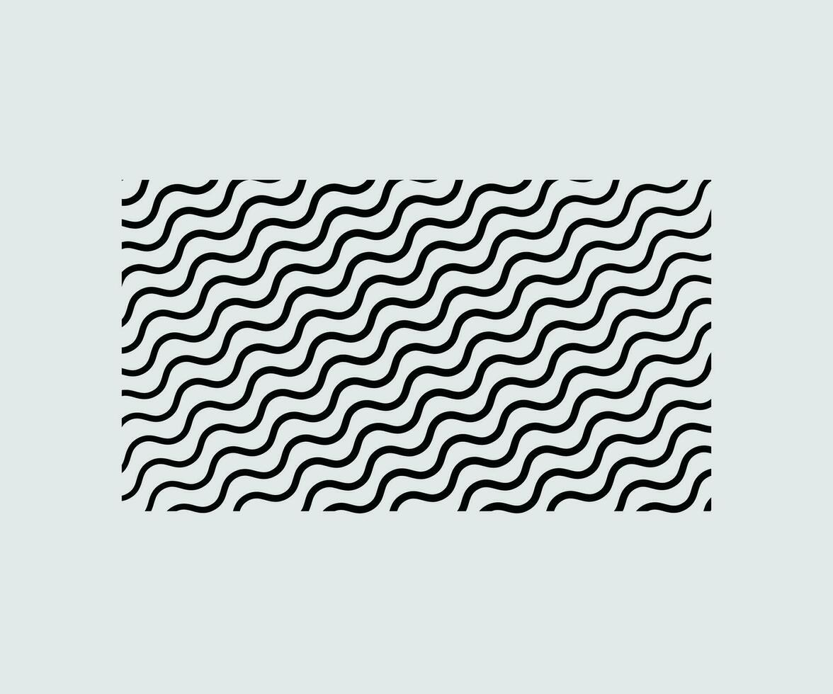 Abstract wave black line and white background or seamless wavy lines design vector