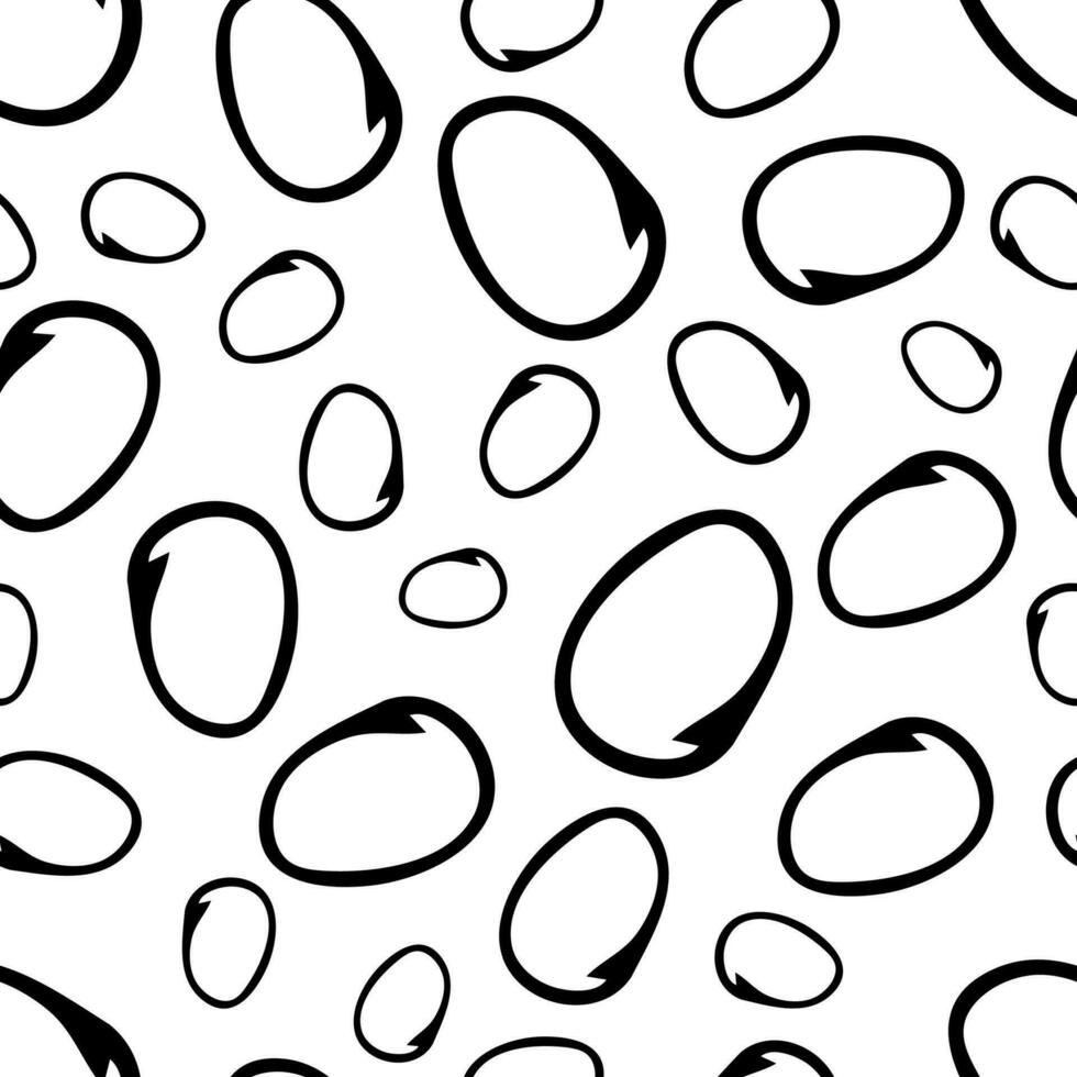 Seamless pattern with sketch round squiggle vector