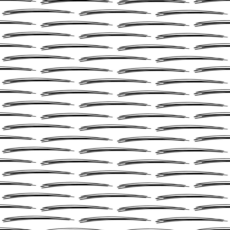 Seamless pattern with black pencil brushstrokes vector