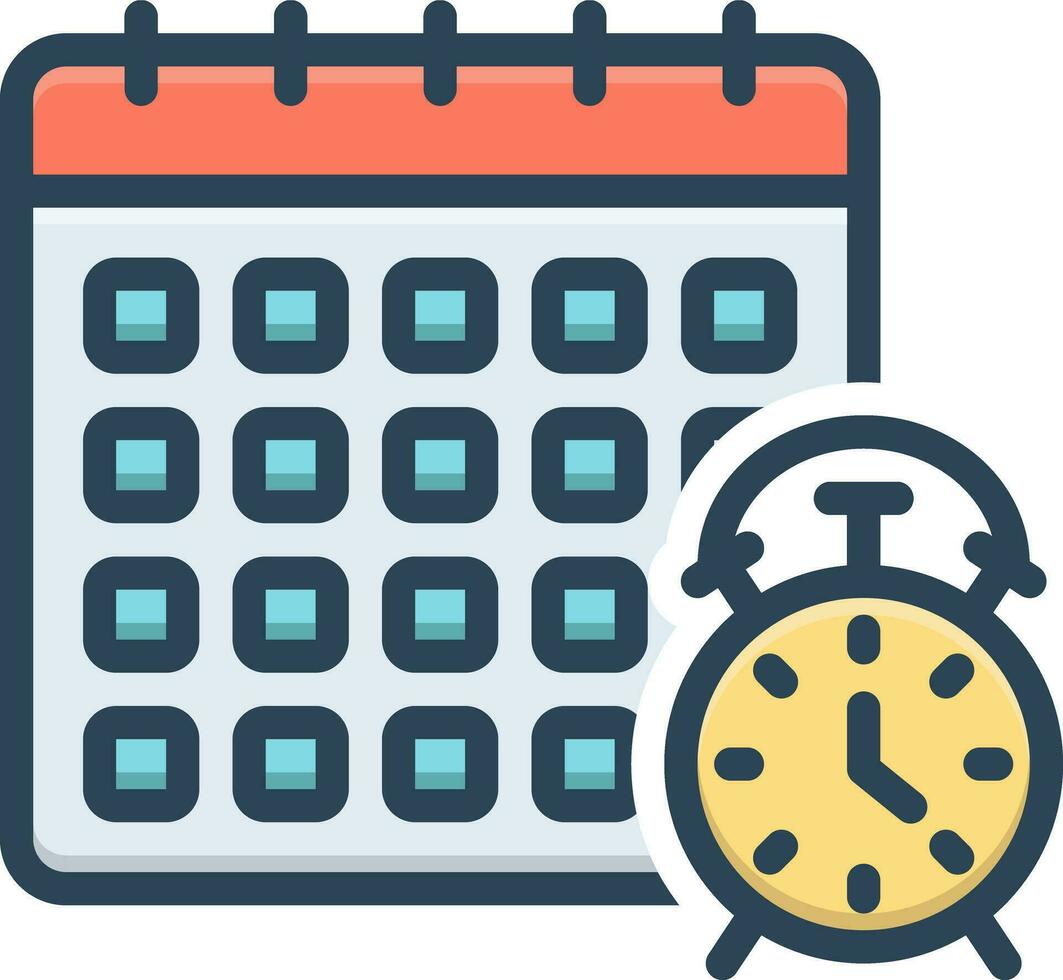 color icon for duration vector