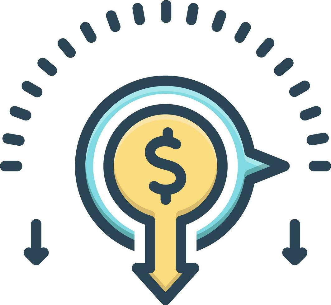 color icon for reducing vector