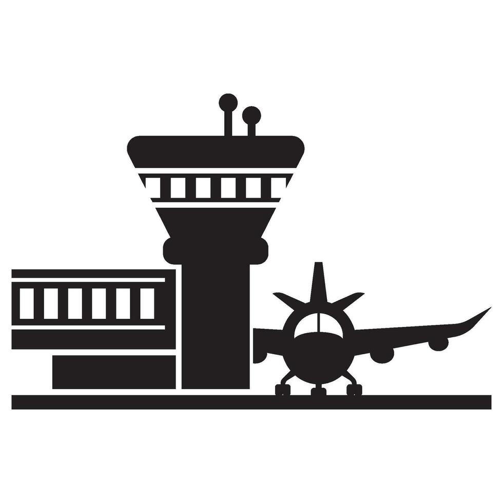 aeropuerto icono logo vector diseño modelo ilustración