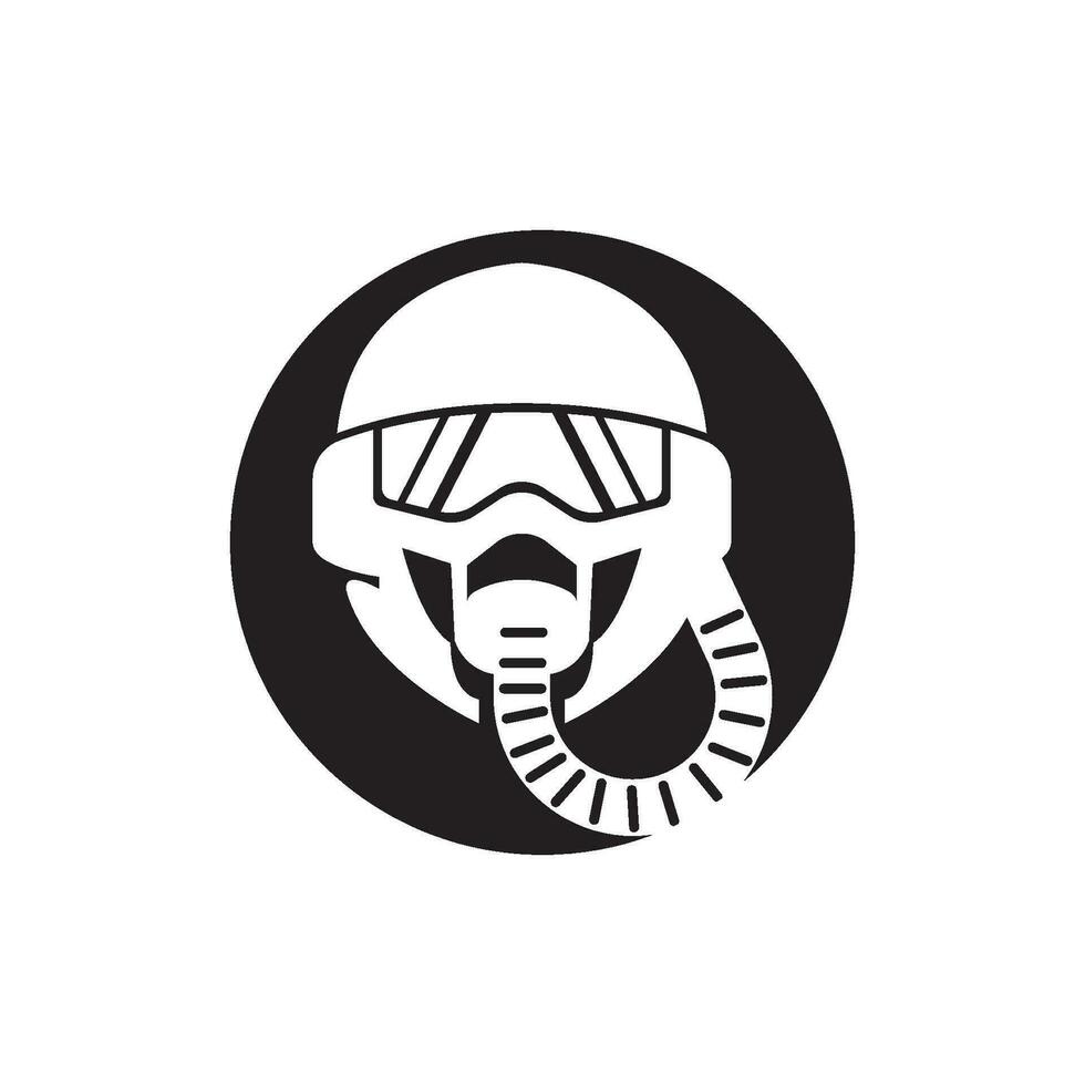 Fighter jet pilot logo icon, vector illustration design