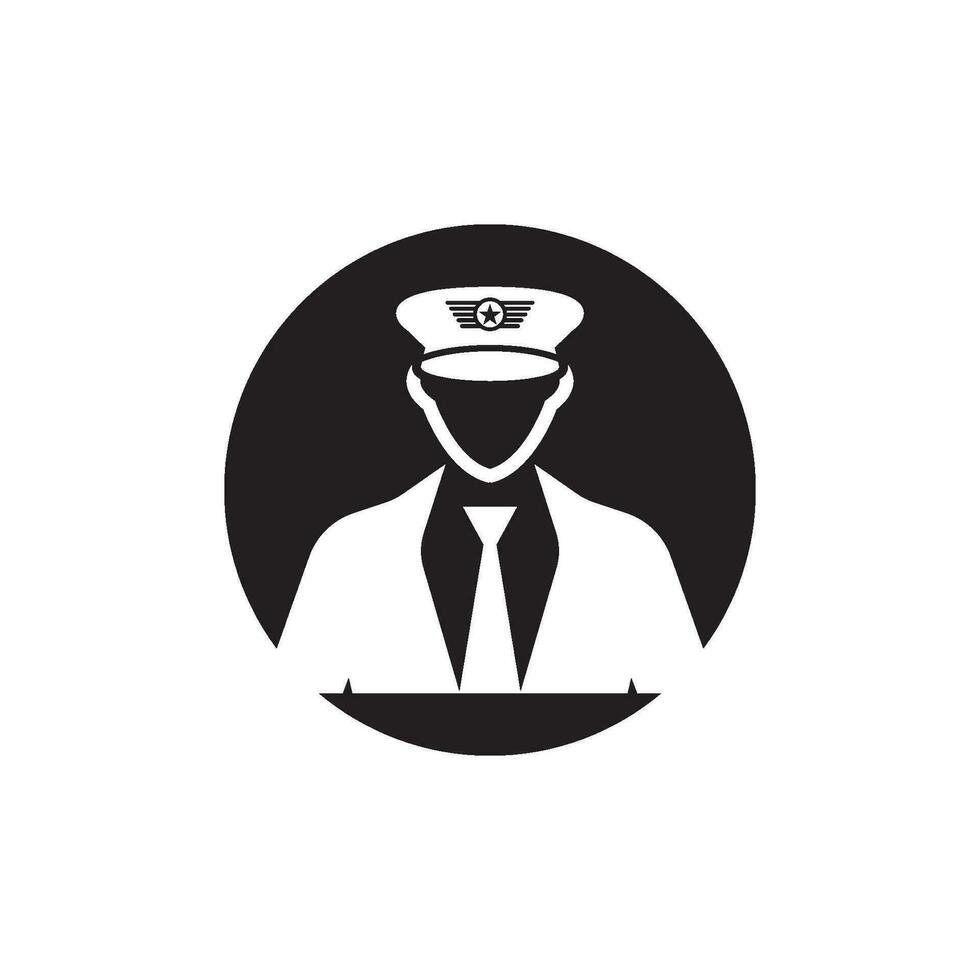 piloto icono logo vector diseño modelo ilustración