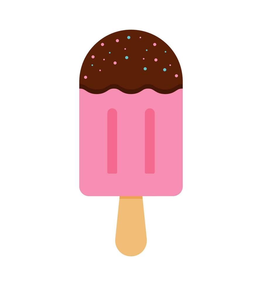 Popsicles vector element on White background.