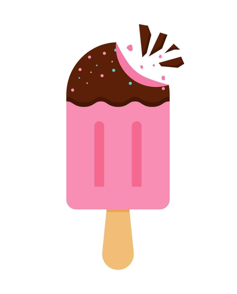 Popsicles vector element on White background.