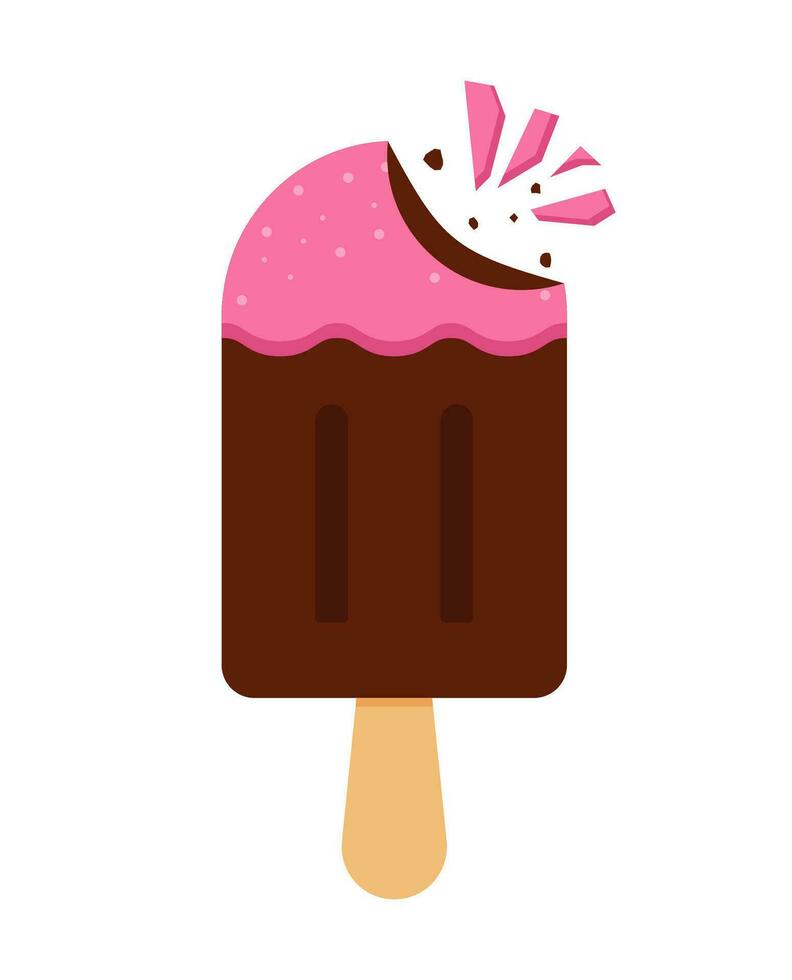 Popsicles vector element on White background.