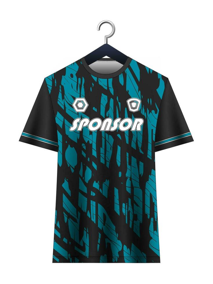 Soccer jersey mockup for football club. Vector sublimation sports apparel design. Uniform front view templates football jersey. Jersey design ideas.