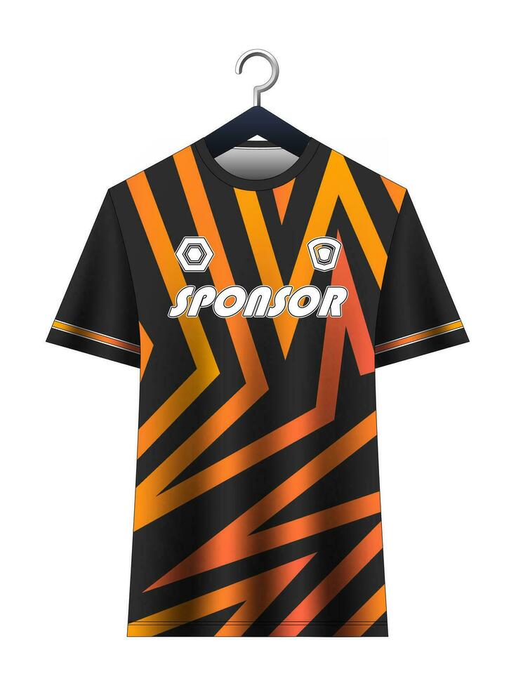 Soccer jersey mockup for football club. Vector sublimation sports apparel design. Uniform front view templates football jersey. Jersey design ideas.